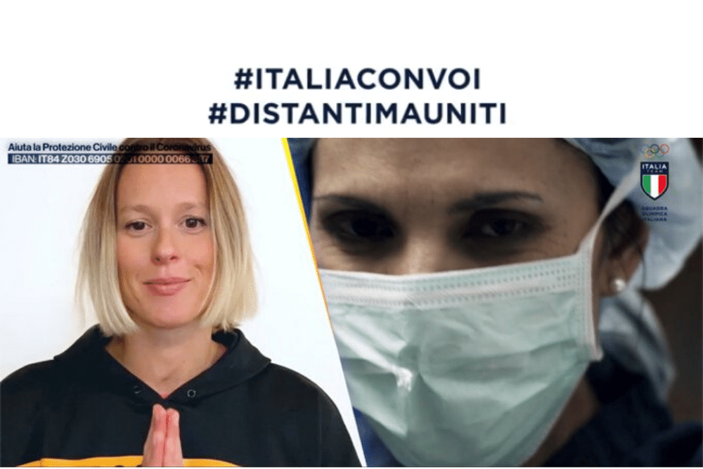 Coronavirus, gli atleti italiani ringraziano i medici -Video