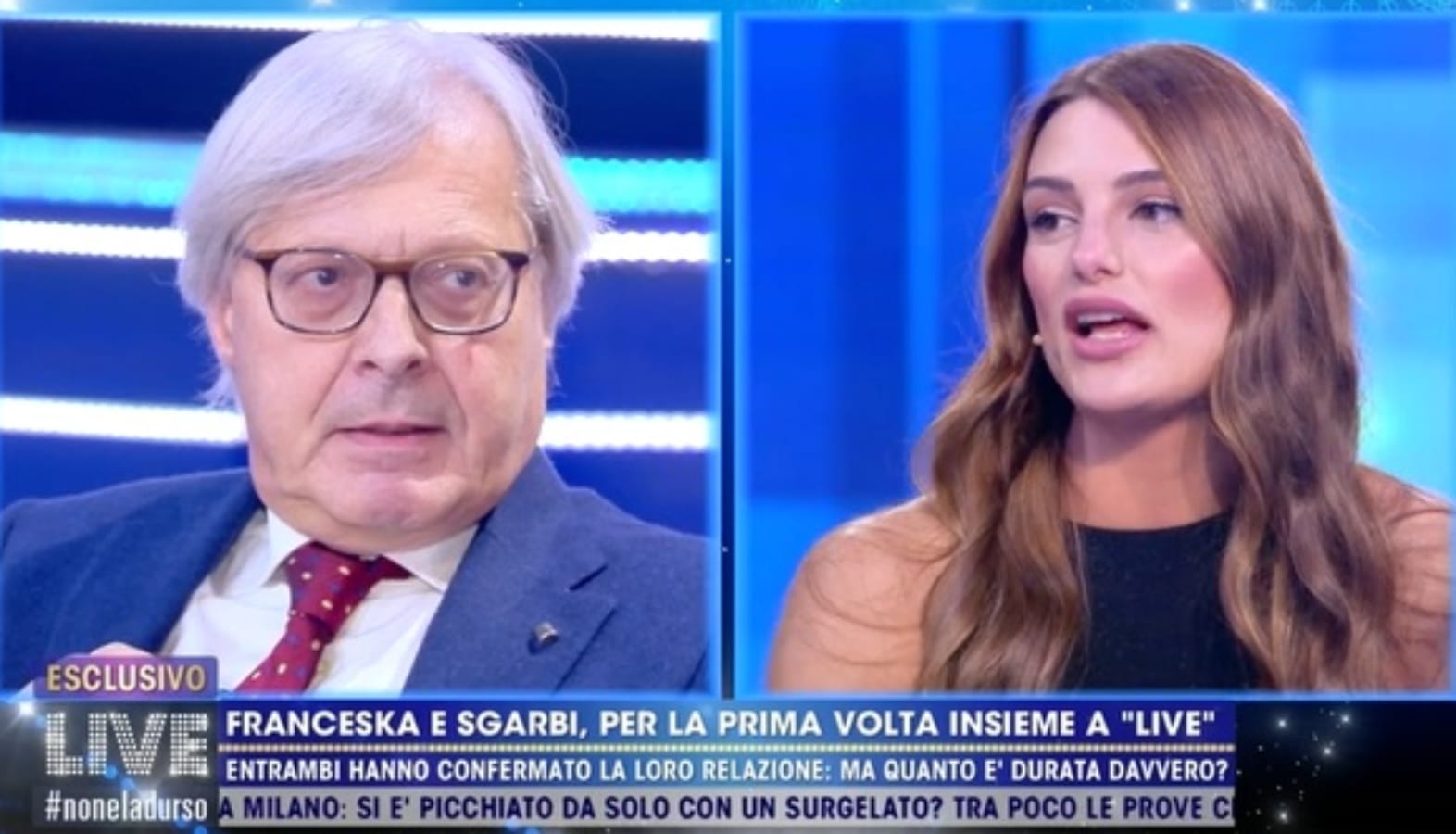 Vittorio Sgarbi attacca Franceska Pepe a Live