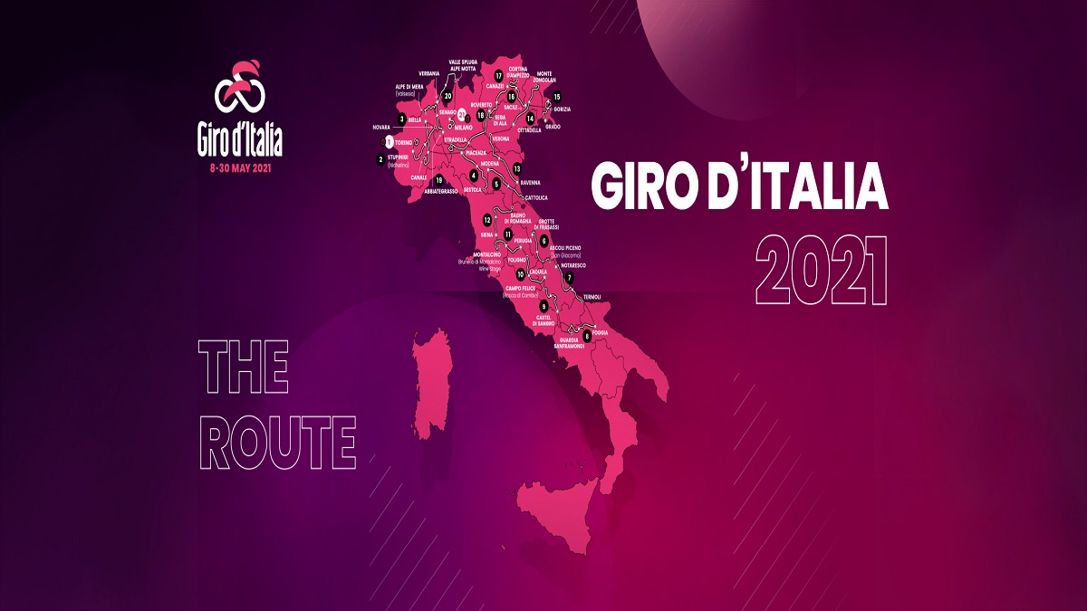 Giro d’Italia 2021: si parte da Torino l’8 maggio