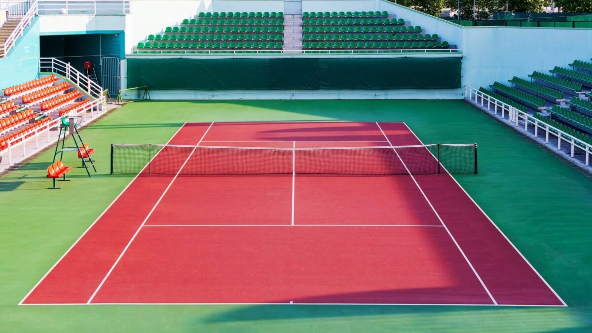 La composizione del campo da tennis